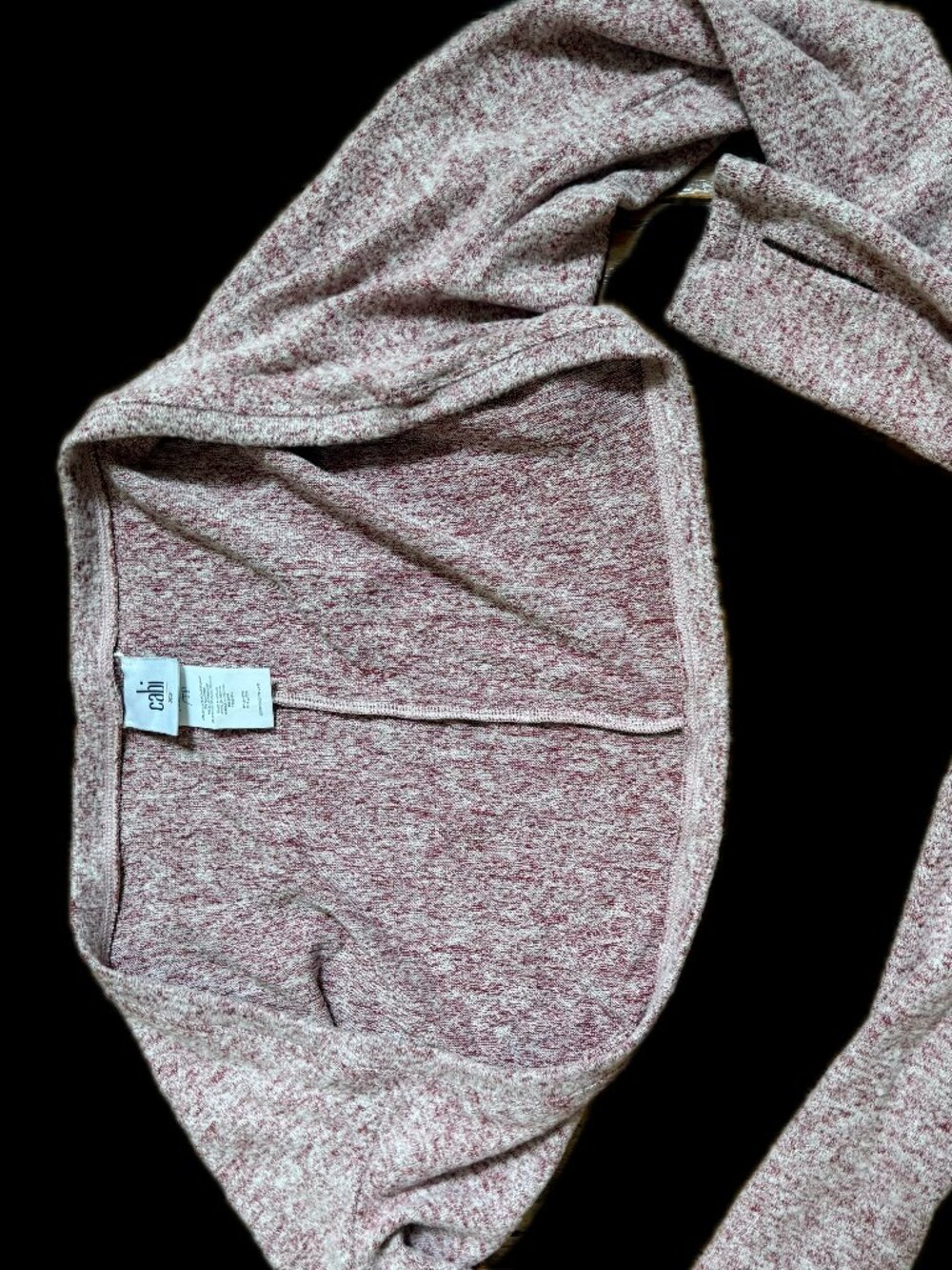 Cabi Style 8002- Shrug Arm Warmers Pink Marled Knit -Xtra Small